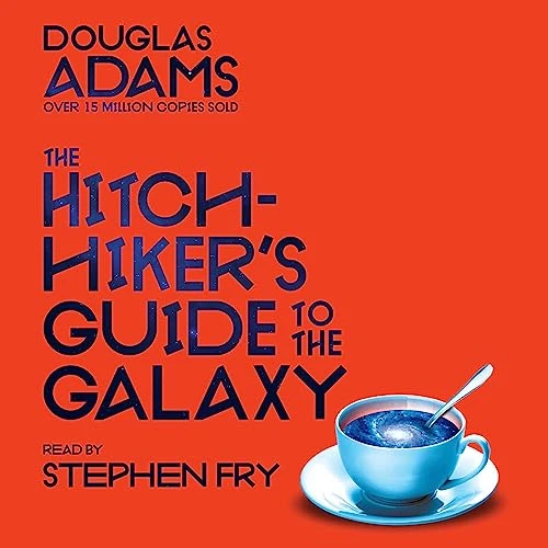 The Hitchhiker's Guide to the Galaxy by Douglas Adams audiobook cover
