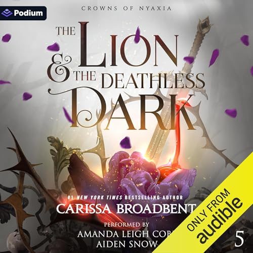 The Lion and the Deathless Dark audiobook cover by Carissa Broadbent